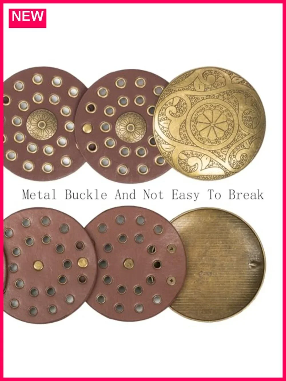 Wide Western Disc Belt Cowgirl Boho Concho Belt for Jeans